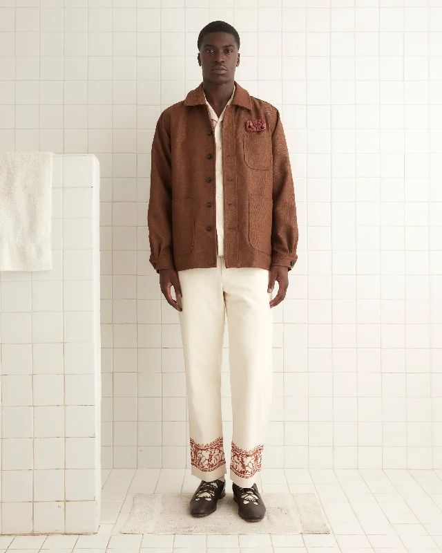 men's lightweight bomber jacketTwill Franck Jacket - Brown