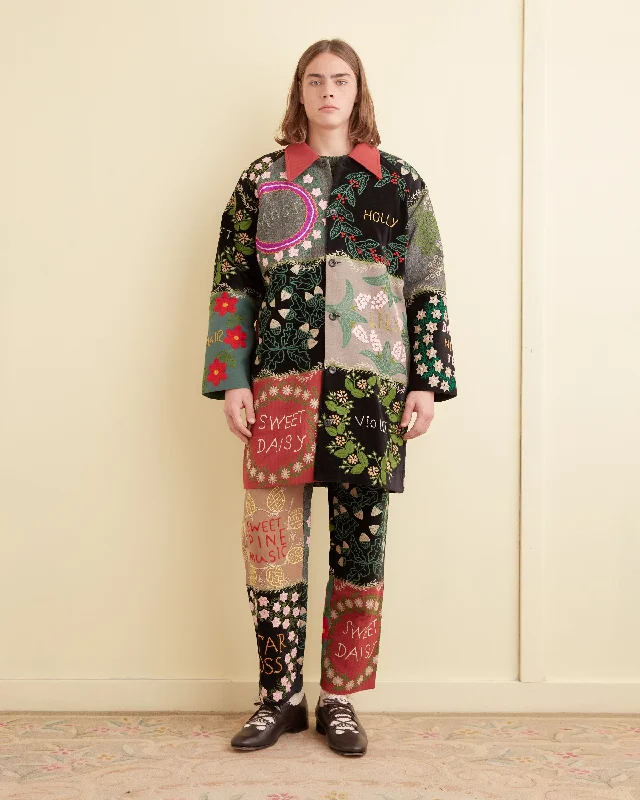 men's lightweight padded jacketFloral Genus Quilt Coat