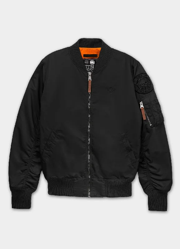 men's fleece-lined denim jacketMen's jacket MA-1 Logo - Black