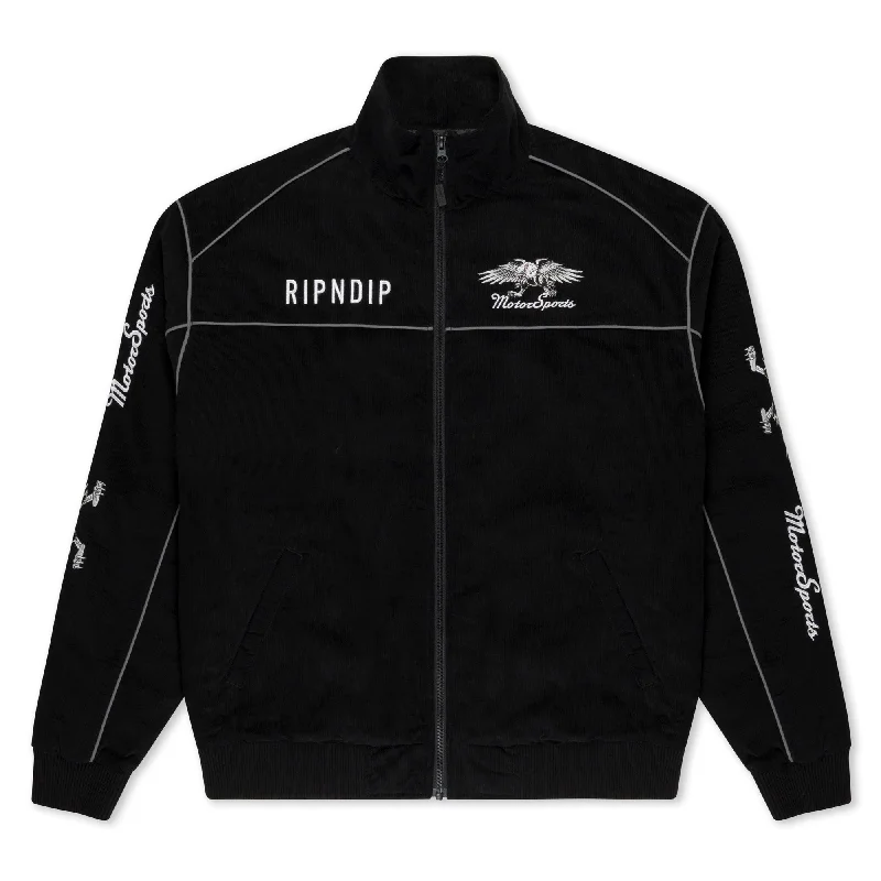 men's bomber jacket with patchesRND Motorsports Jacket (Black)