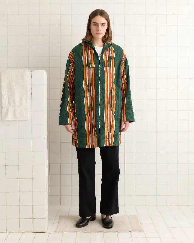 men's hooded bomber jacketParakeet Stripe Sideline Coat