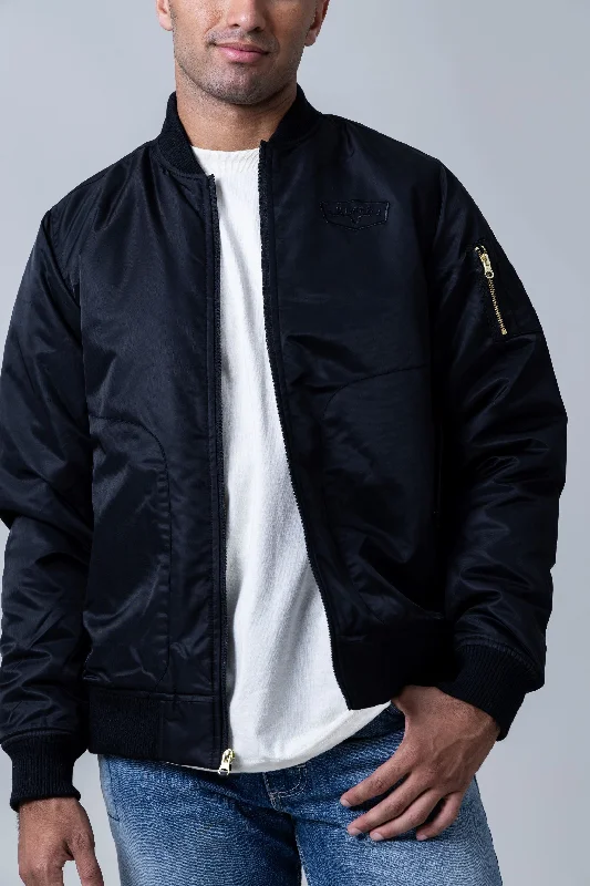 men's hooded bomber jacketHobbs Bomber