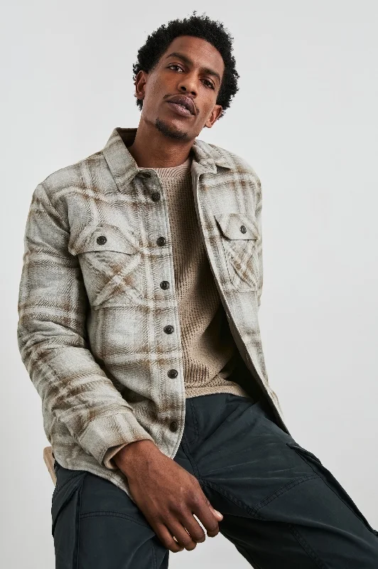 men's padded denim jacketWORTHING JACKET - MATCHBOOK MOTH