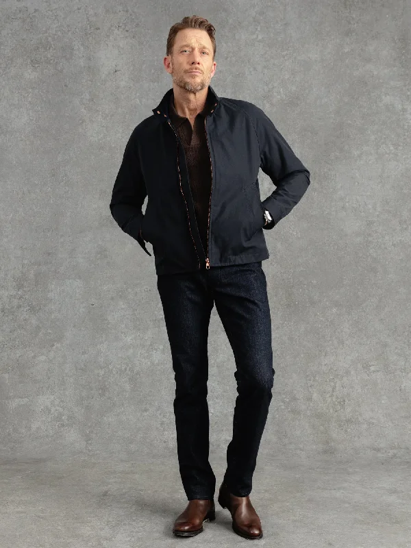 men's wool blazer with liningThe Ventile® Harrington - Midnight Navy