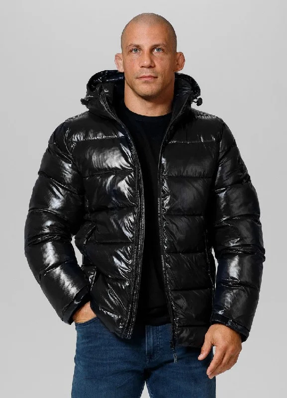 men's bomber jacket with contrast stitchingMen's winter hooded jacket Pepperwood