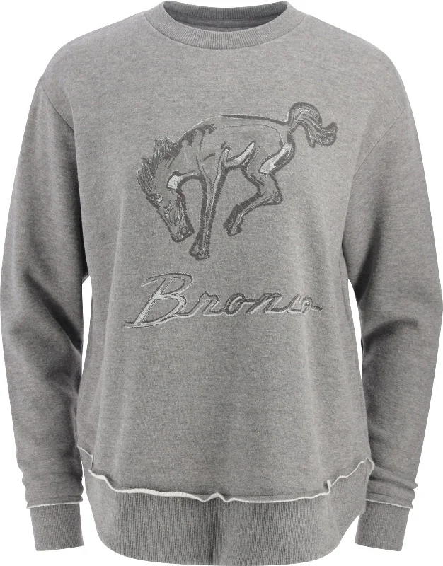 men's leather bomber jacketFord Bronco Women's Logo Relaxed Pullover Fleece