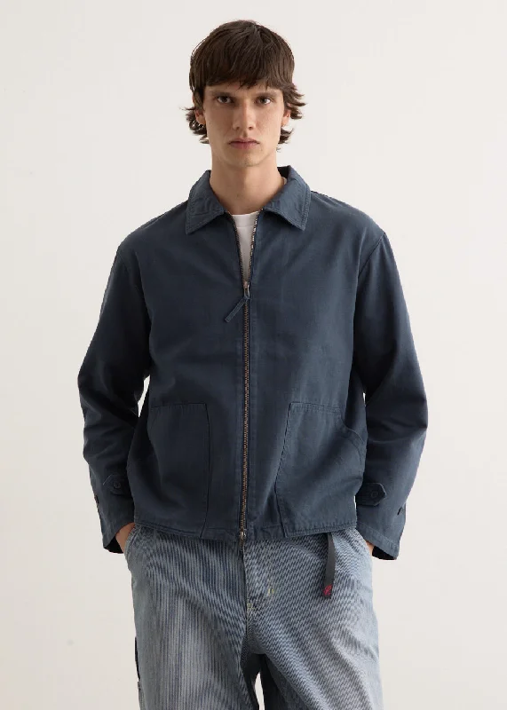 men's fleece-lined parkaPigment Dyed Zip Blouson