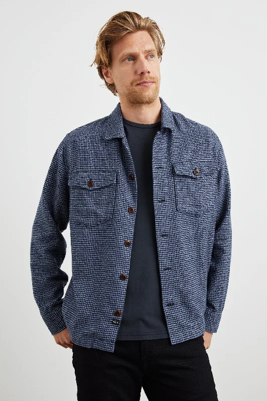 men's denim jacket with embroideryKEROUAC SHIRT JACKET - WELL