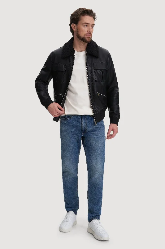 men's bomber jacket with chest pocketsKash