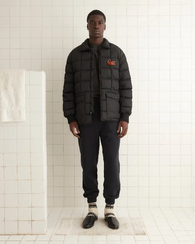 men's trench coat with adjustable cuffsSeattle Puffer Jacket - Black