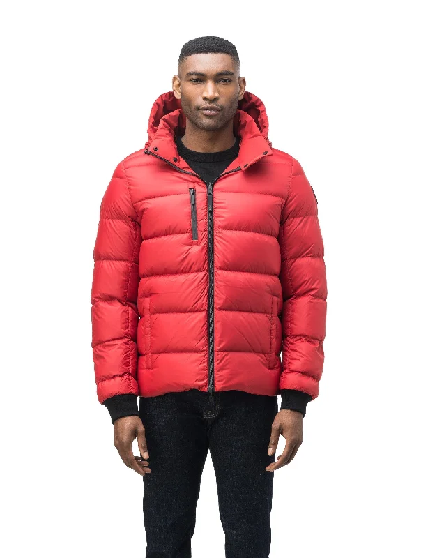 men's bomber jacket with fleece collarOliver Men's Reversible Puffer Jacket