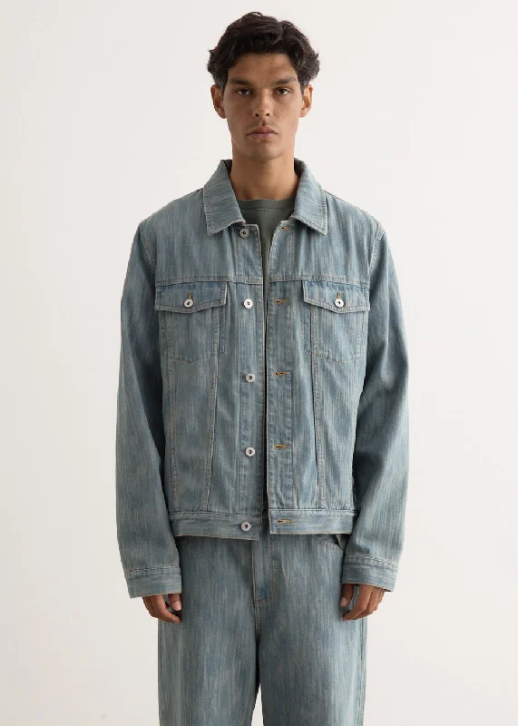 men's peacoat with double-breasted buttonsDragline Textured Trucker Jacket