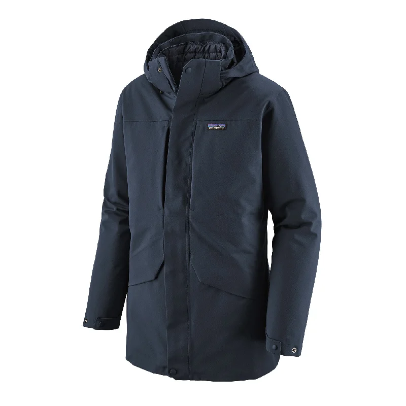 men's leather jacket with snap-front closureMen's Tres 3-in-1 Parka