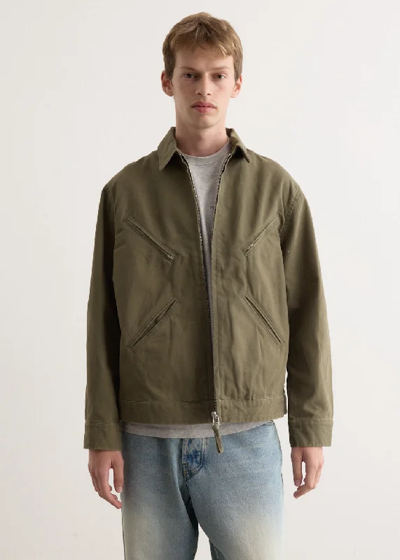 men's distressed leather jacketFull Zip Jacket