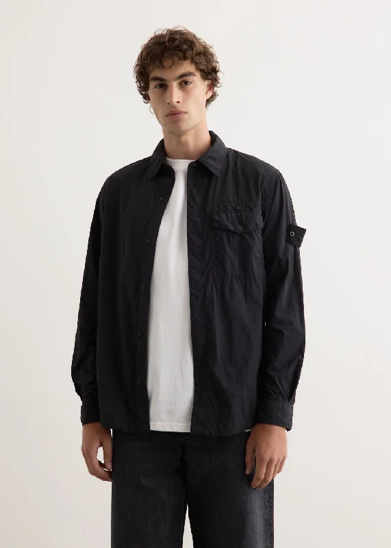 slim-fit men's trench coatGhost Overdyed Nylon Tela Overshirt