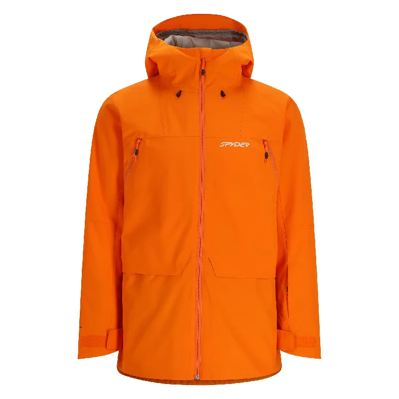 men's shearling coat with pocketsMens Field - Orange Shock