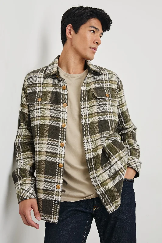 men's insulated parka for skiingBERKSHIRE SHIRT JACKET - GRAPE LEAF CEDAR