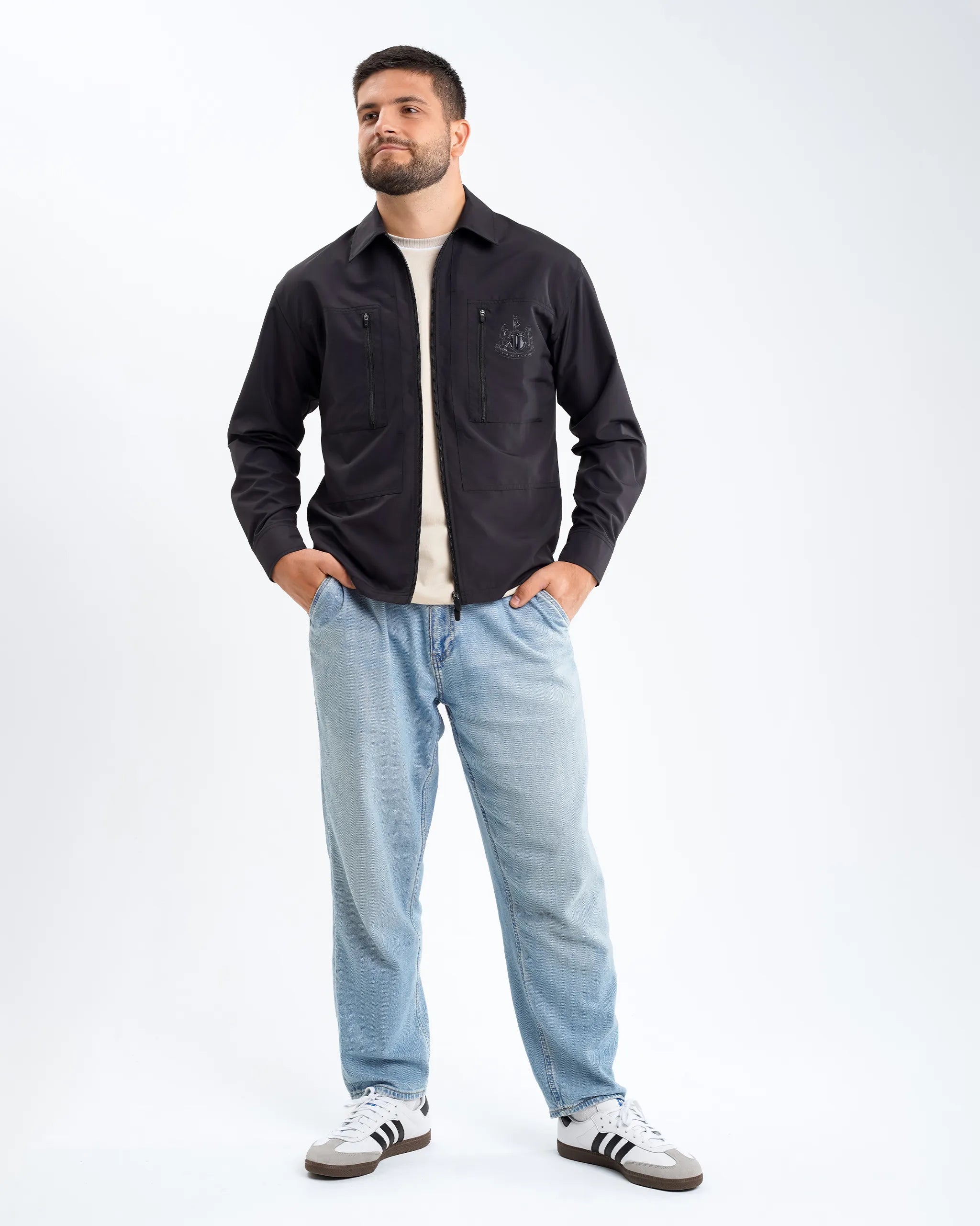 men's down-filled winter jacketNewcastle United Men's Black Overshirt