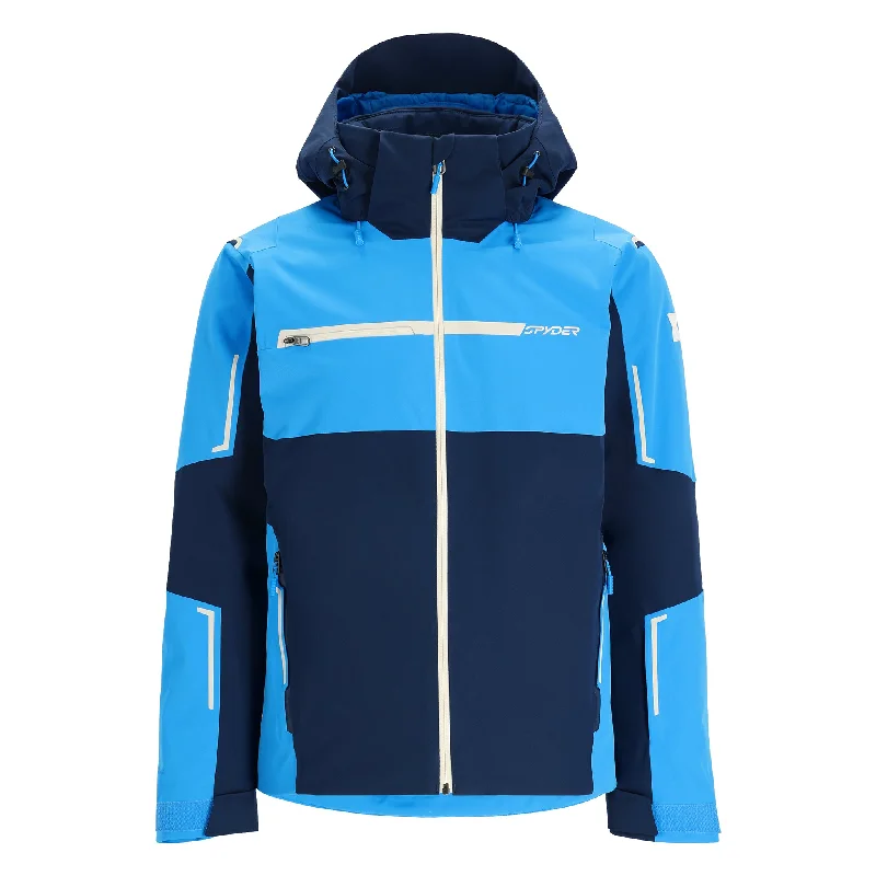 men's slim-fit leather jacketMens Titan - True Navy