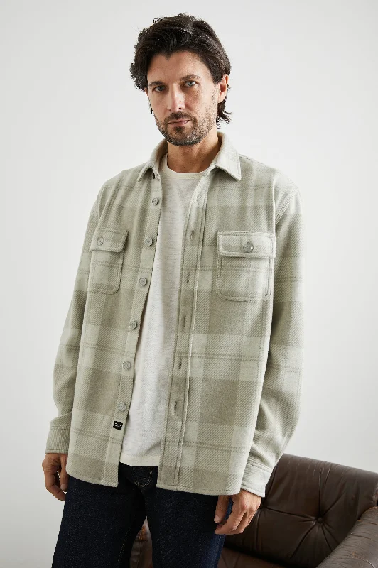 men's lightweight bomber jacketALDER SHIRT - FAWN CREAM