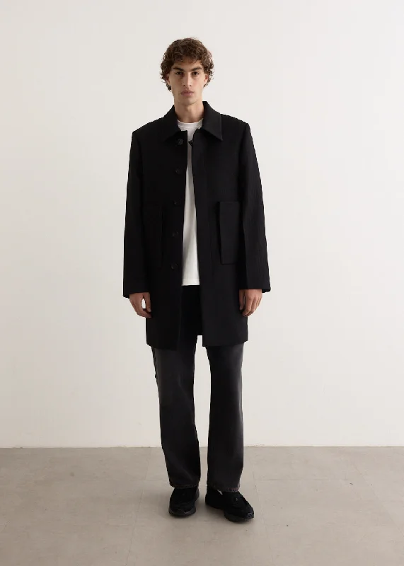men's bomber jacket with contrast stitchingFancy Coat