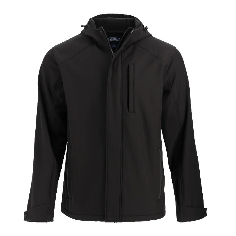 men's leather biker jacketFord Logo Men's Softshell Hooded Jacket