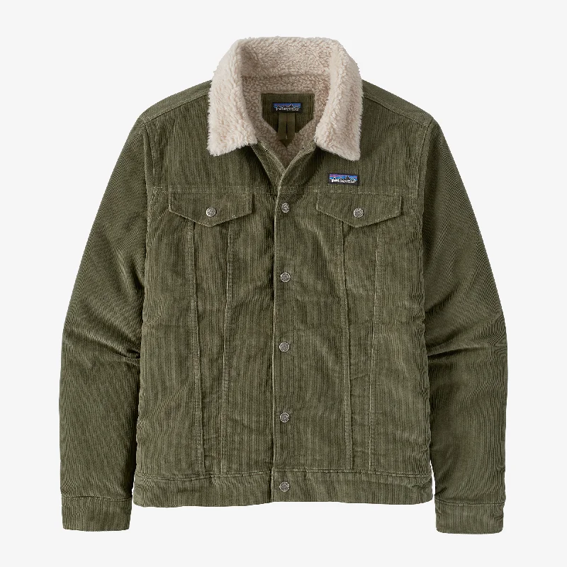 men's down-filled puffer jacketMen's Pile-Lined Trucker Jacket