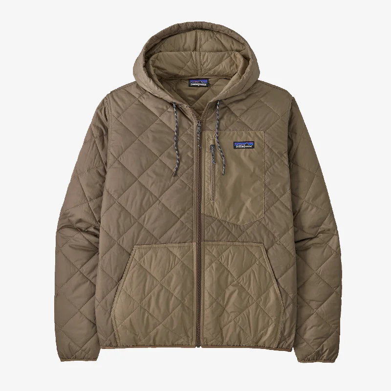 men's hooded raincoatMen's Diamond Quilted Bomber Hoody