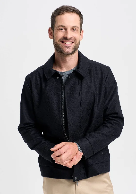 men's denim jacket with leather patchesLucas Jacket