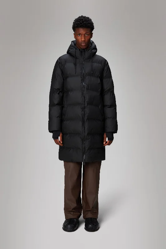 men's bomber jacket with patchesAlta Longer Puffer Jacket