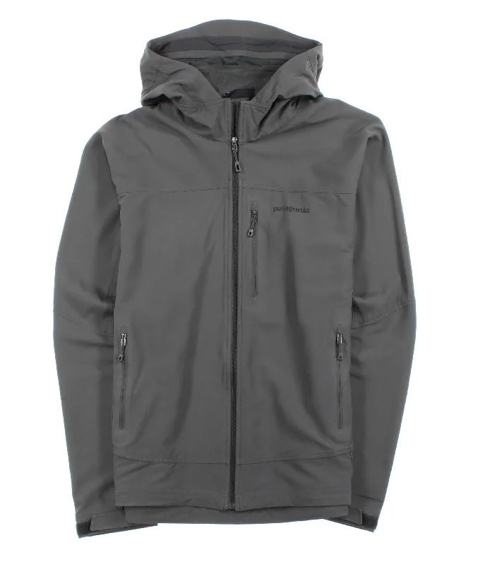 men's leather jacket with snap-front closureM's Simple Guide Hoody