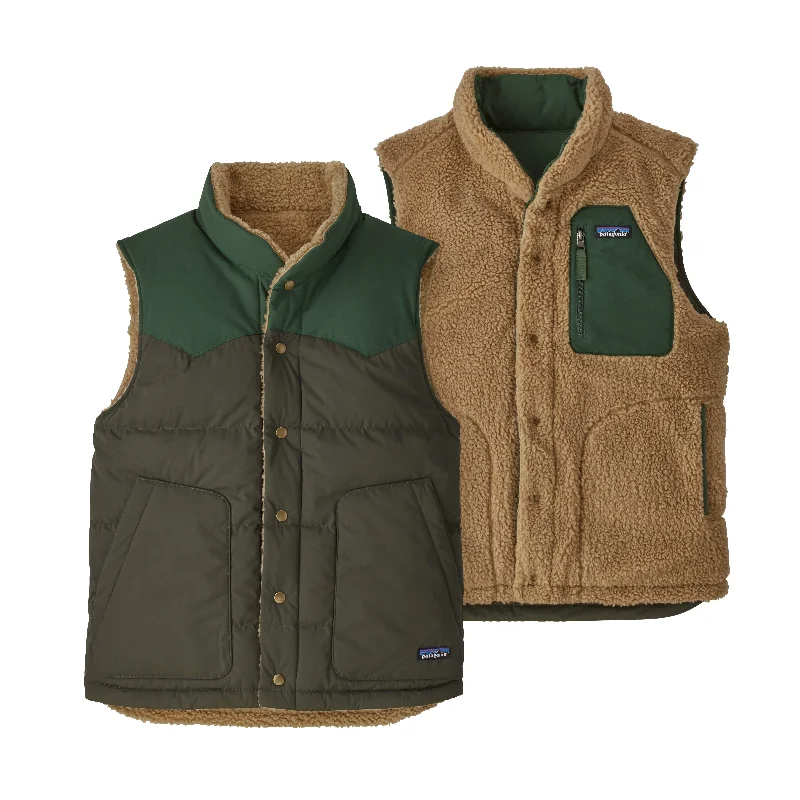 men's peacoat with removable fur collarMen's Reversible Bivy Down Vest