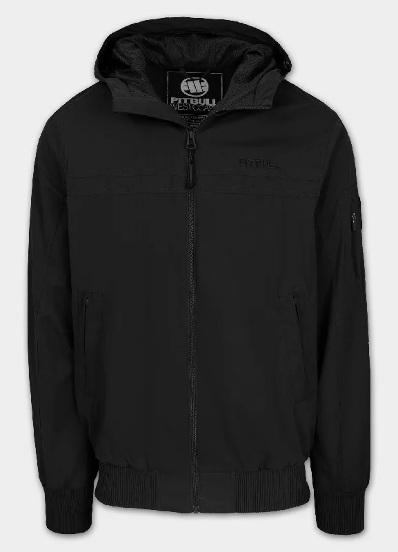 men's leather motorcycle jacketMen's hooded jacket Longwood - Black