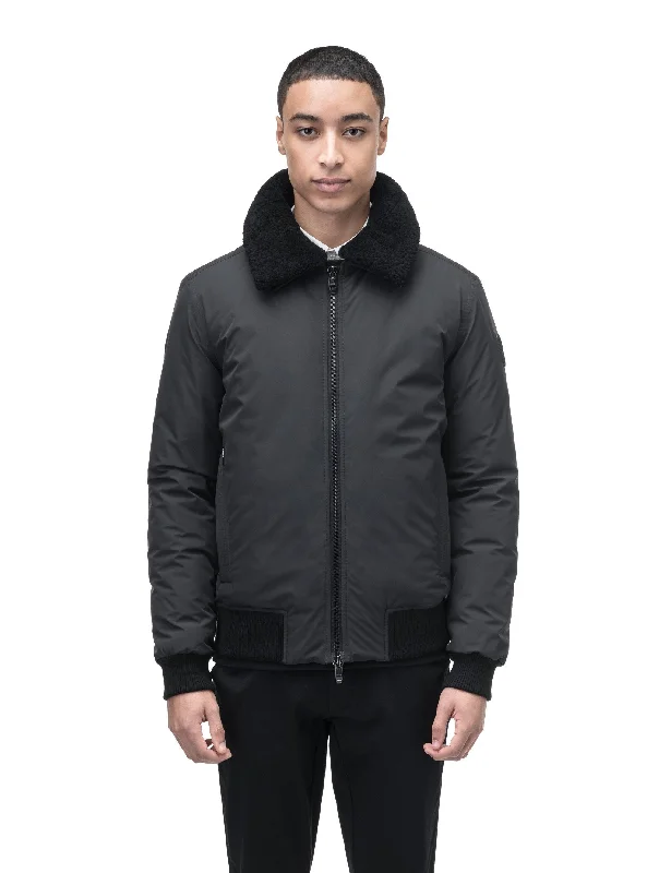 men's bomber jacket with fur collarSonar Men's Aviator Jacket