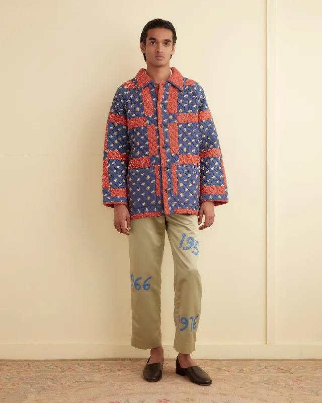 men's padded bomber jacket with pocketsSheepfold Quilt Coat