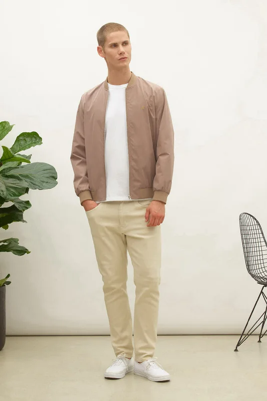 men's peacoat with patch pocketsNOS037 nylon bomber