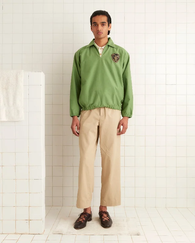 men's leather jacket with pockets and zippersGolf Pullover