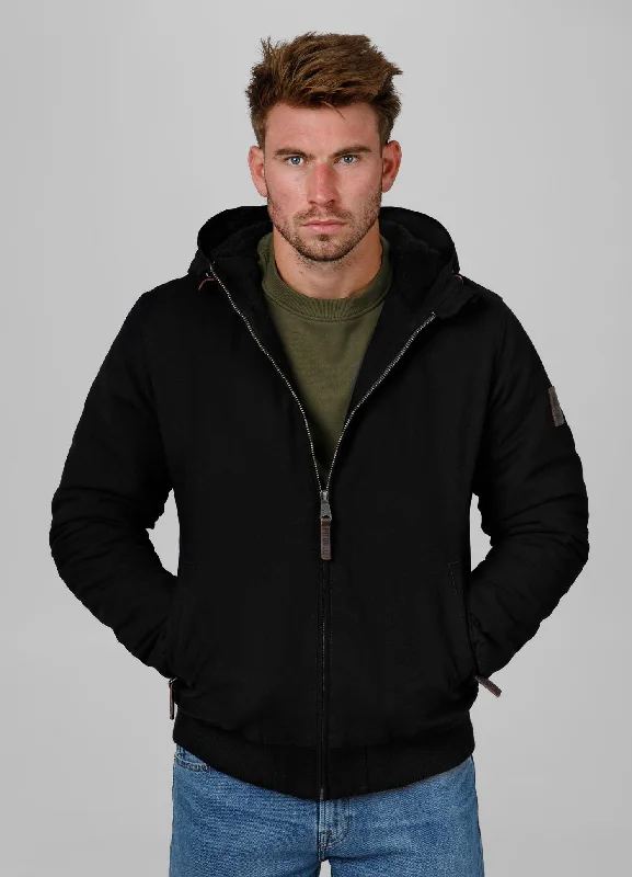 men's waterproof leather jacketMen's winter hooded jacket Crimson