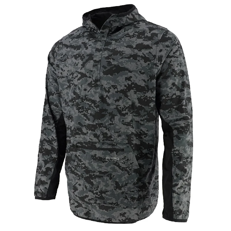 men's fleece-lined hoodie jacketFord F-150 Lightning Men's Digi Printed Hooded 1/2 Zip Pullover