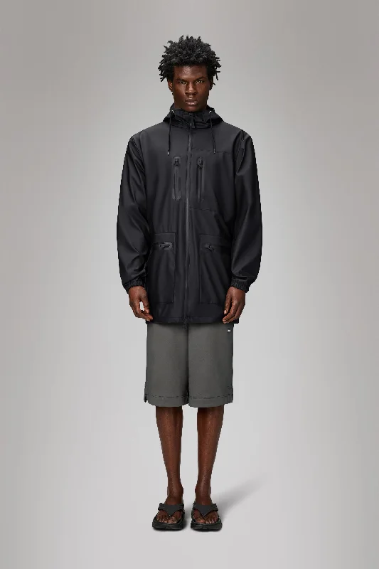 men's tailored blazer with pocketsCargo Long Jacket