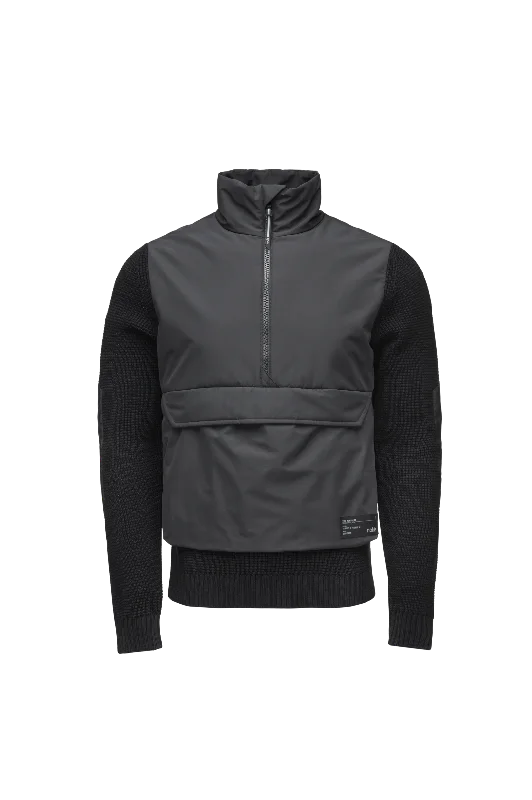 men's peacoat with internal pocketsWai Men's Performance Half Zip Sweater