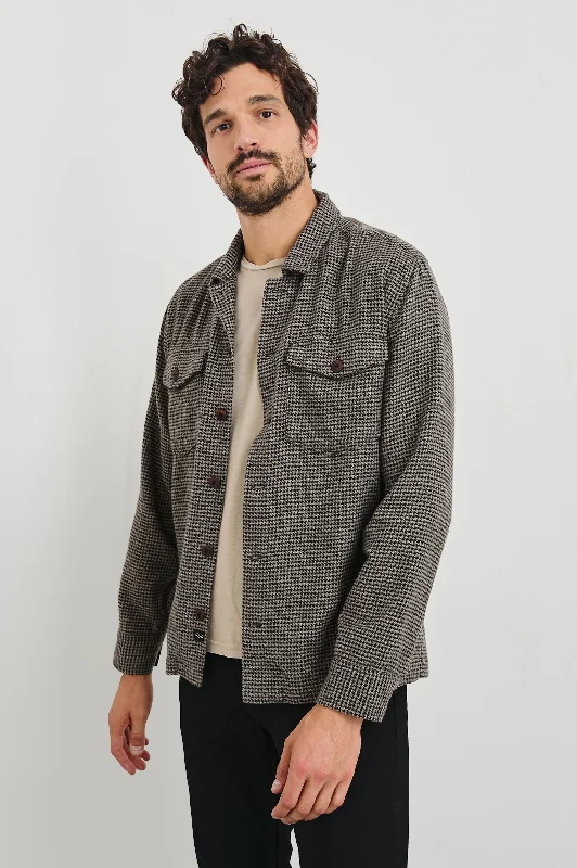 men's quilted vest with pocketsKEROUAC SHIRT JACKET - MIRE