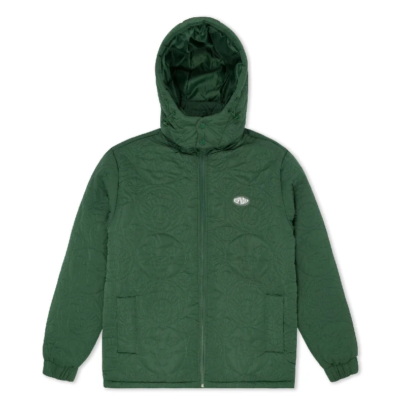 men's insulated hooded jacketBarry Bonds Puffer Jacket (Pine)