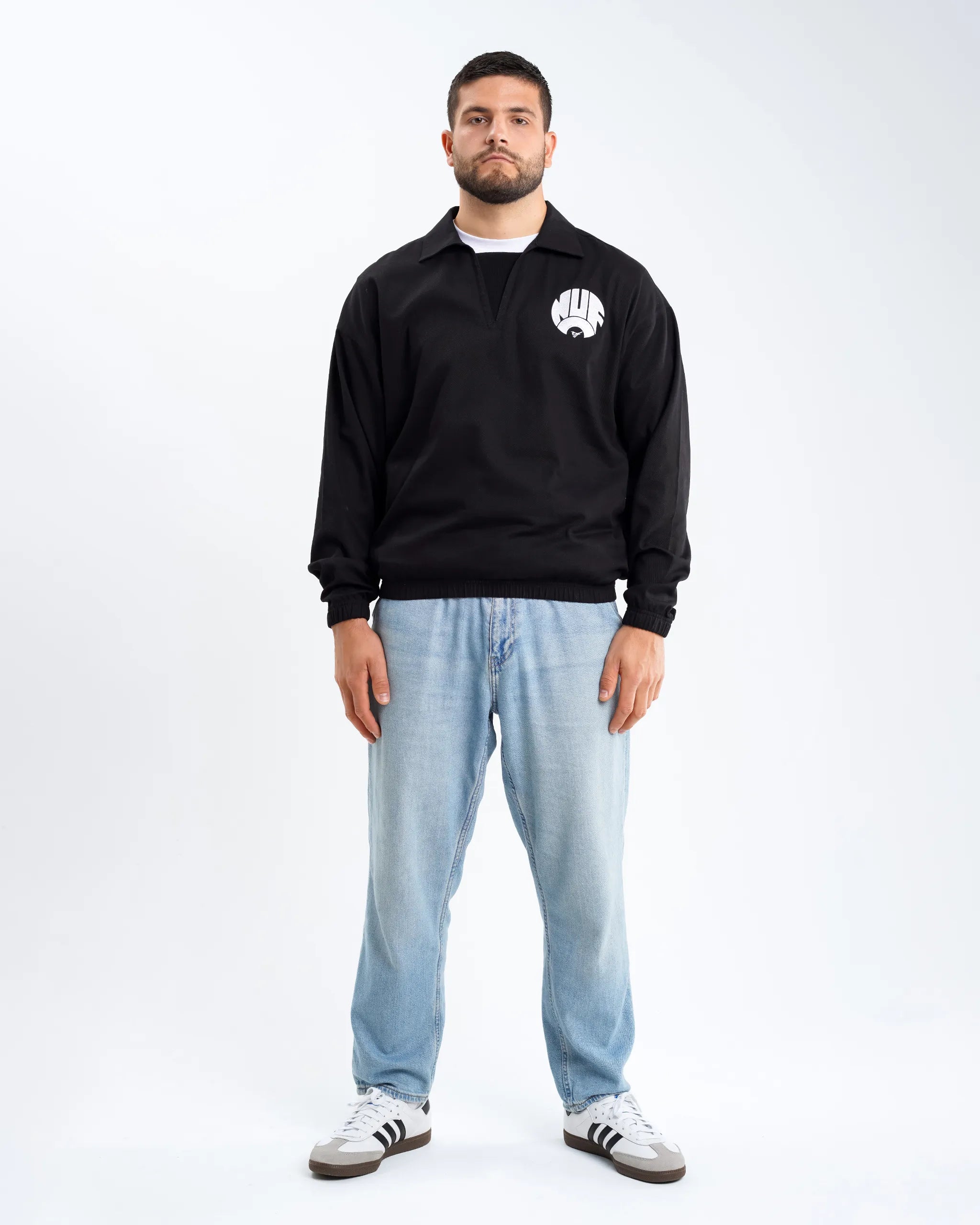 men's military-style jacketNewcastle United Men's Black Retro Cotton Drill Top