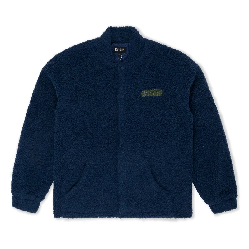 men's peacoat with patch pocketsLove N Dip Sherpa Jacket (Navy)