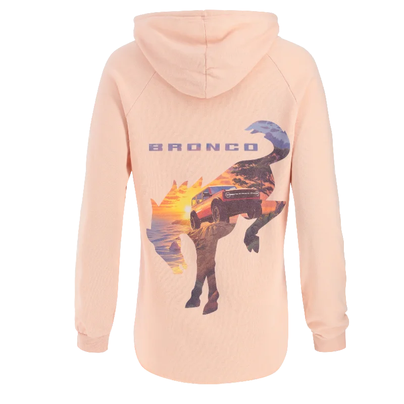 men's leather biker jacketFord Bronco Women's Beach Horse Pullover Hoodie
